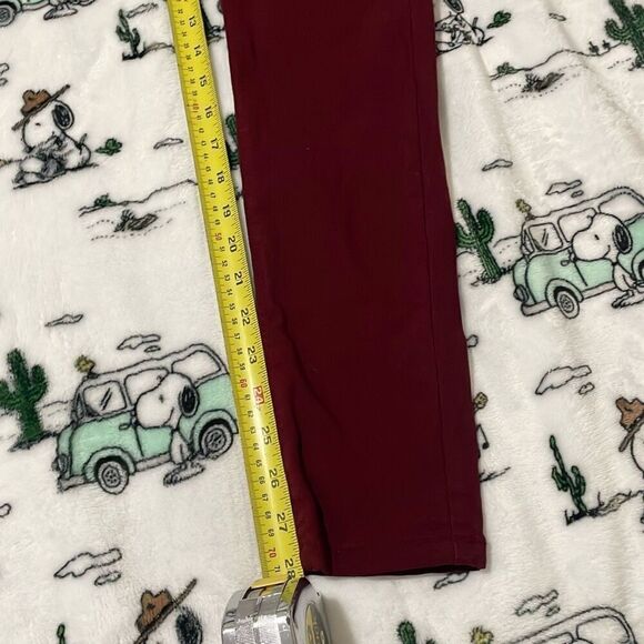 Hybrid & company skinny jeans burgundy size medium preowned - Picture 10 of 12